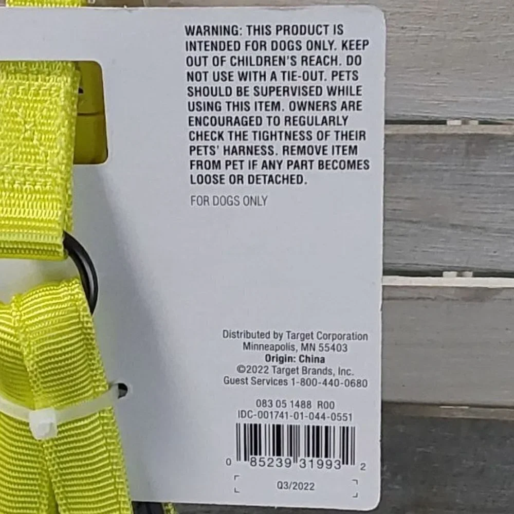 LED Rechargeable Dog Harness Vibrant Green | Boots & Barkley™ | Small